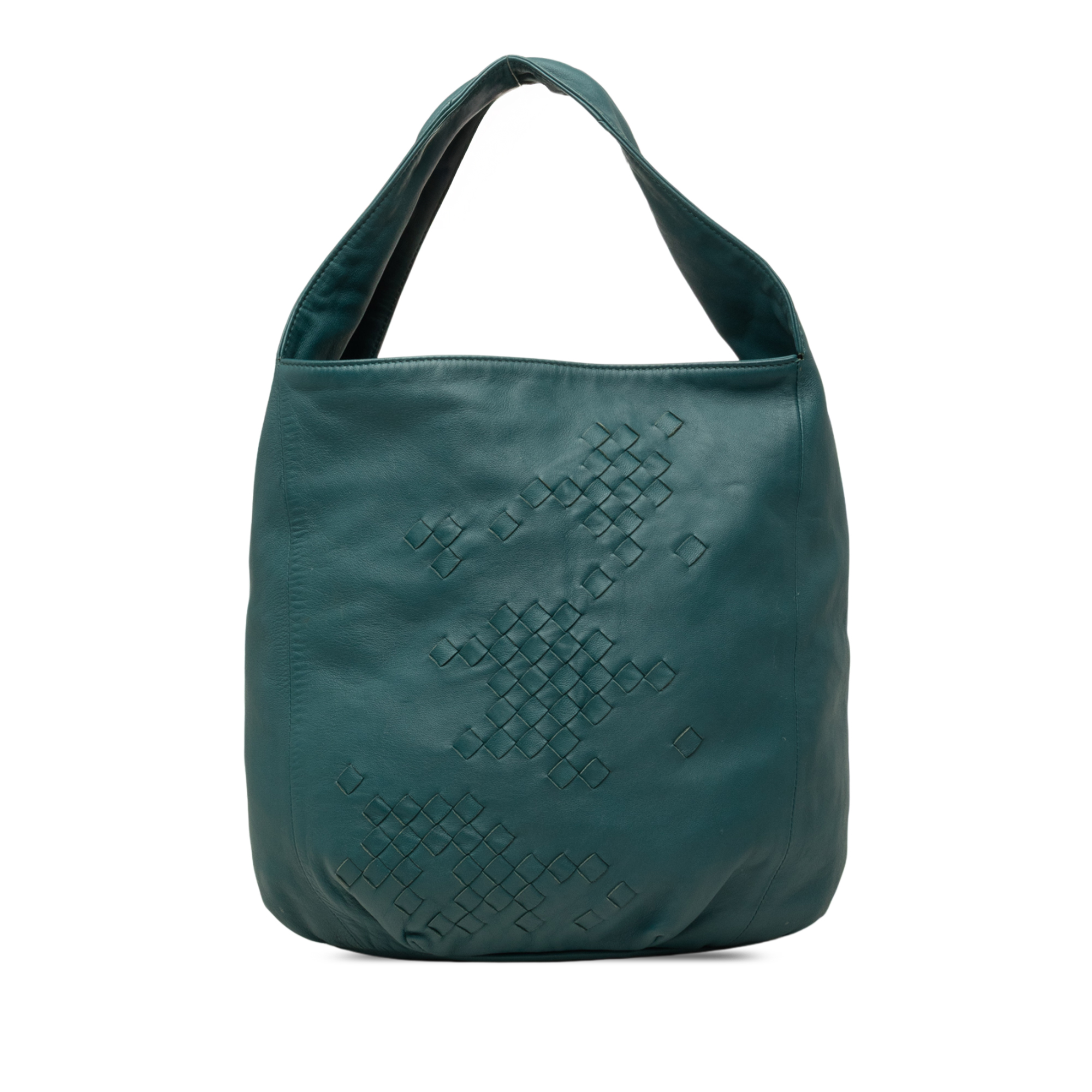 Pre-Loved Bottega Veneta Intrecciato Trimmed Nappa Hobo