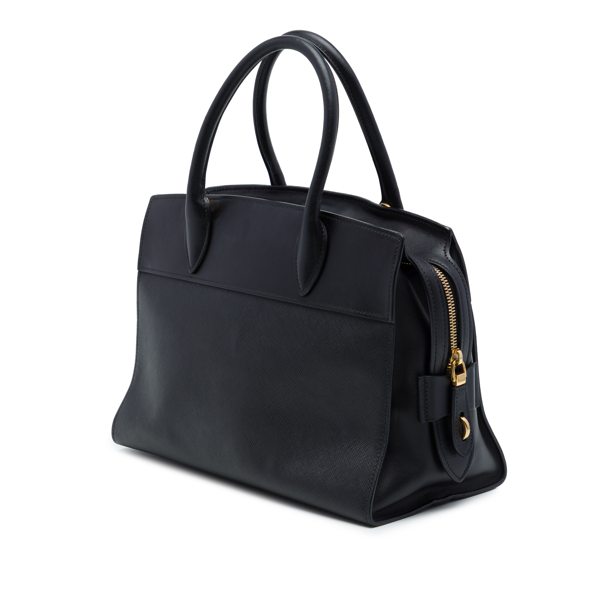 Pre-Loved Prada Saffiano And City Calf Esplanade Satchel
