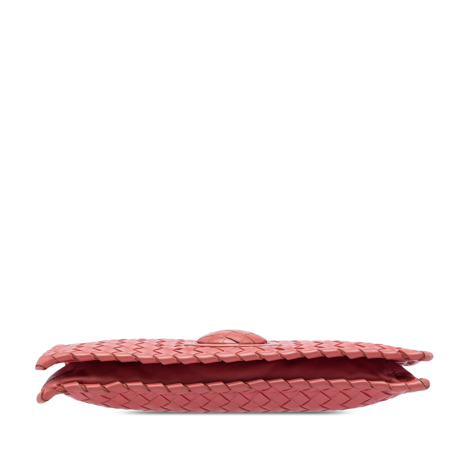 Pre-Loved Bottega Veneta Nappa Intrecciato Turn Lock Clutch