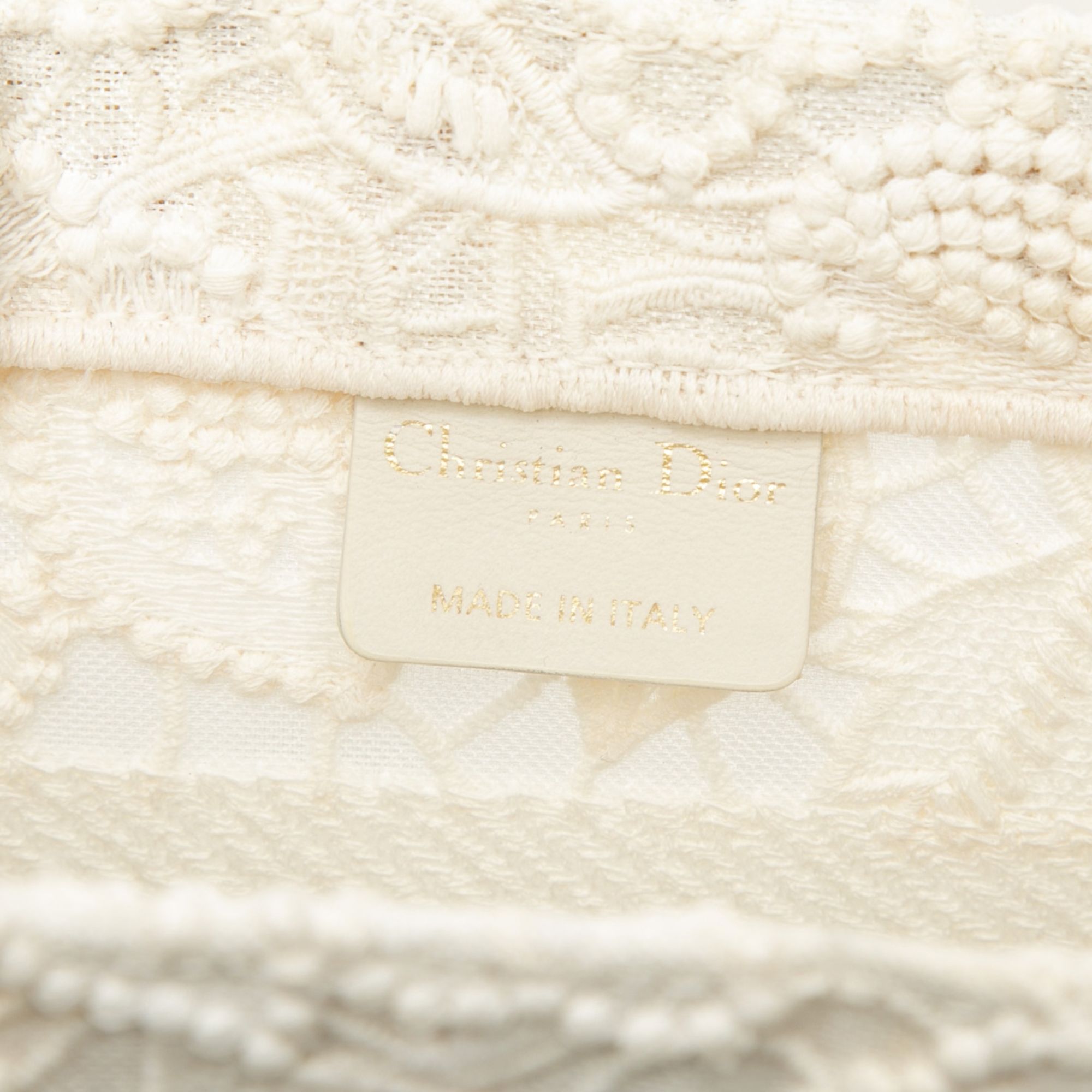 Pre-Loved Dior Small Embroidered Mesh Macrame Book Tote