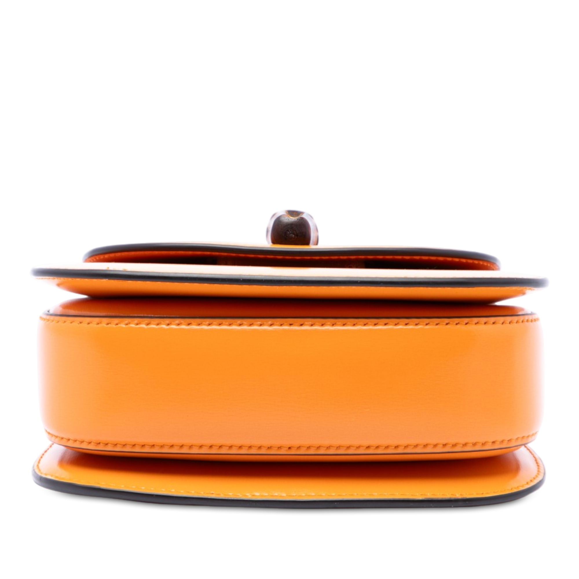 Pre-Loved Gucci Bamboo 1947 Mini Calfskin Top Handle Bag, Orange