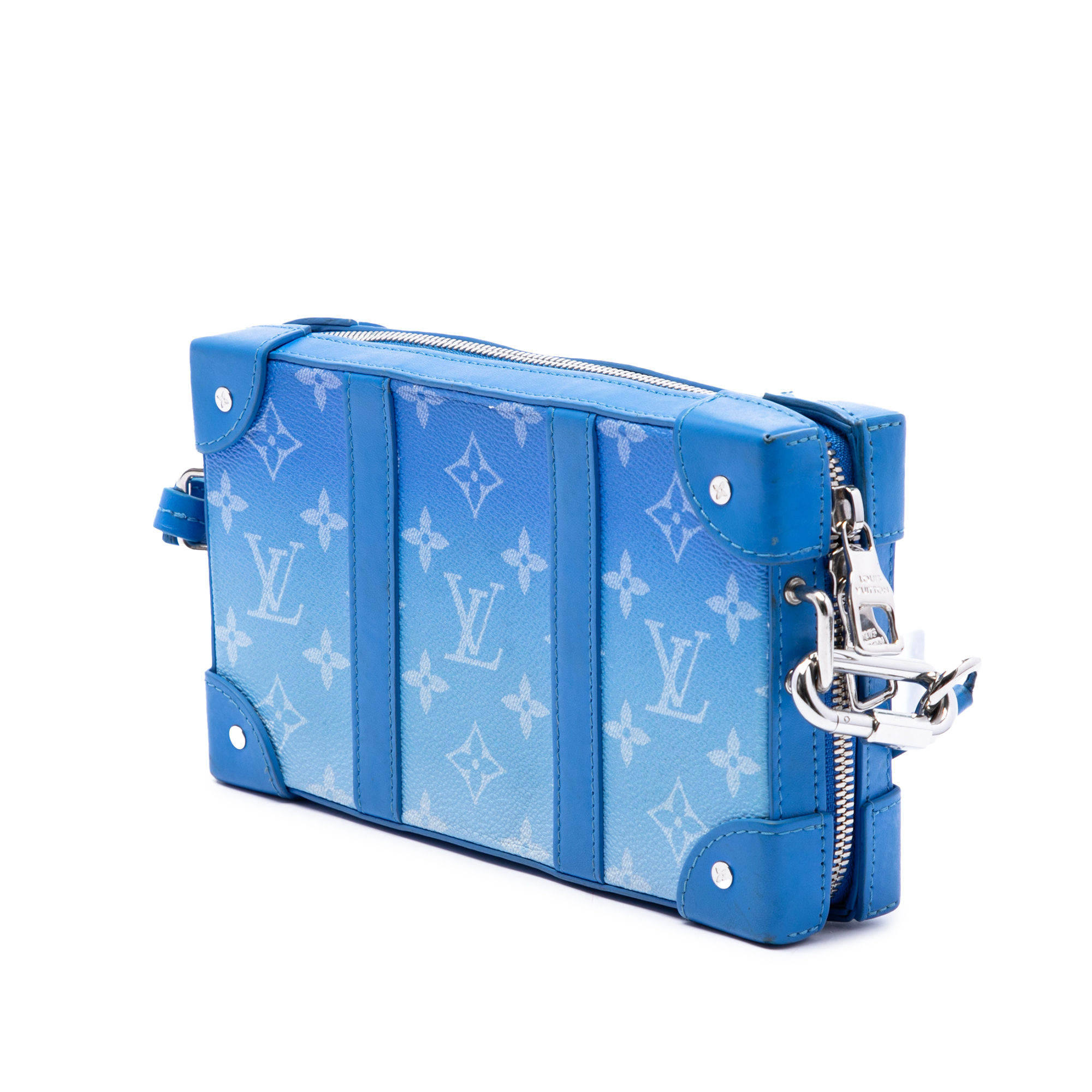 Pre-Loved Louis Vuitton Monogram Clouds Trunk Crossbody Bag, Blue