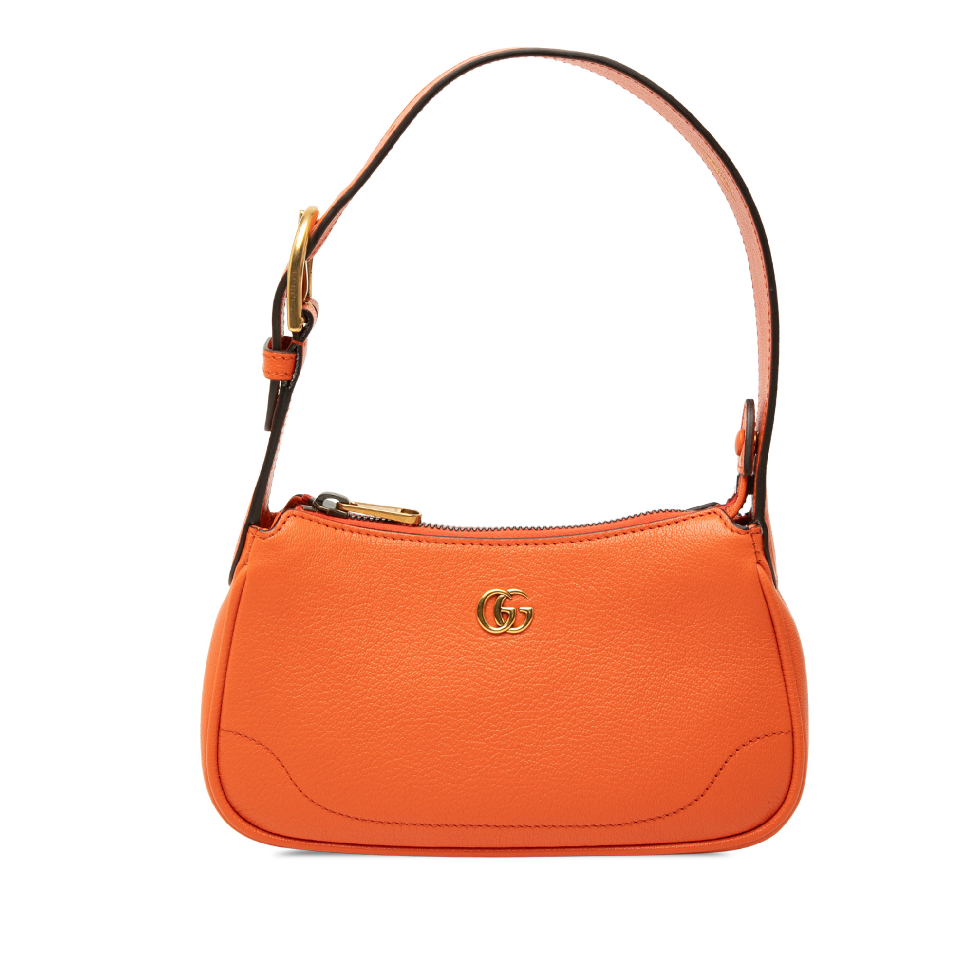 Pre-Loved Gucci Mini Leather Aphrodite Shoulder Bag, Orange