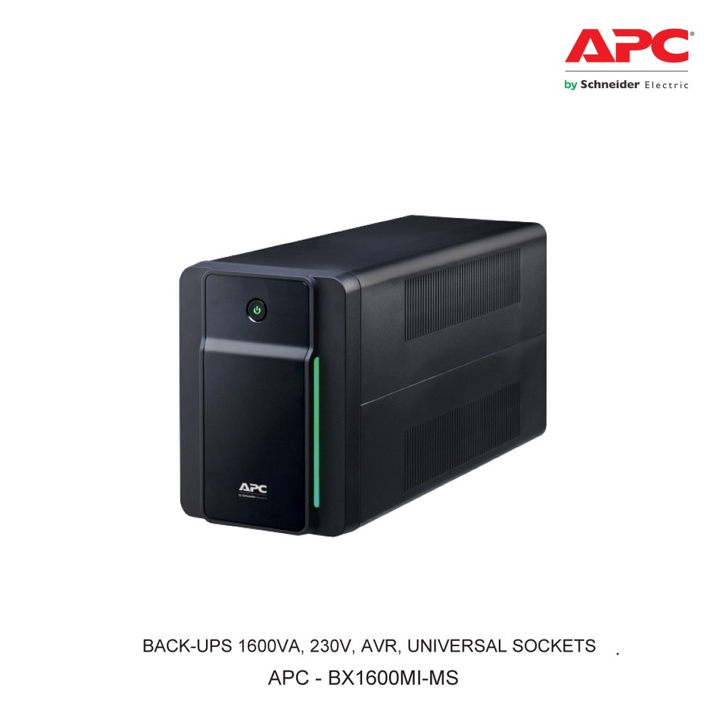 APC UPS BX1600MI-MS 1600VA, 230V BACK UPS AVR UNIVERSAL SOCKET BX1600MI-MS