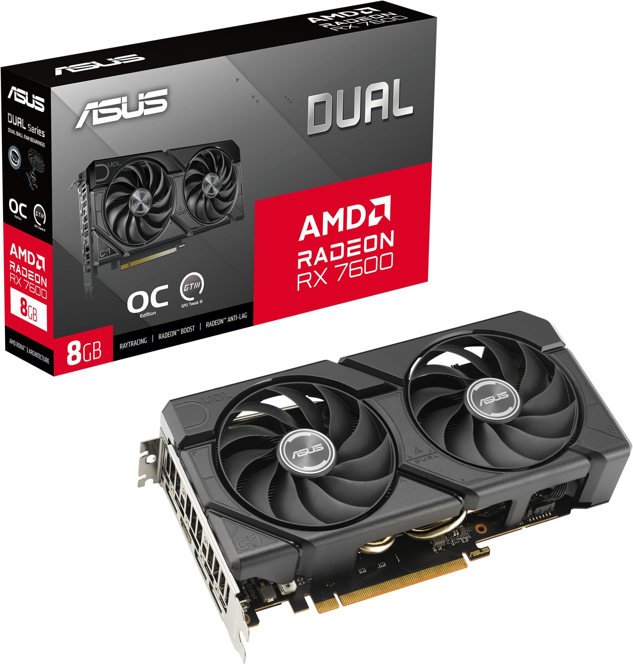 ASUS DUAL-RX7600-O8G (3Y) GRAPHICS CARD 90YV0IH1-M0NA00
