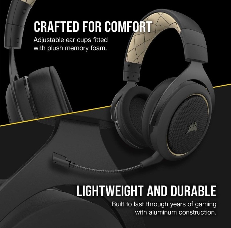 Corsair HS70 Pro Wireless SE Gaming Headset - Cream CS-CA-9011210-AP