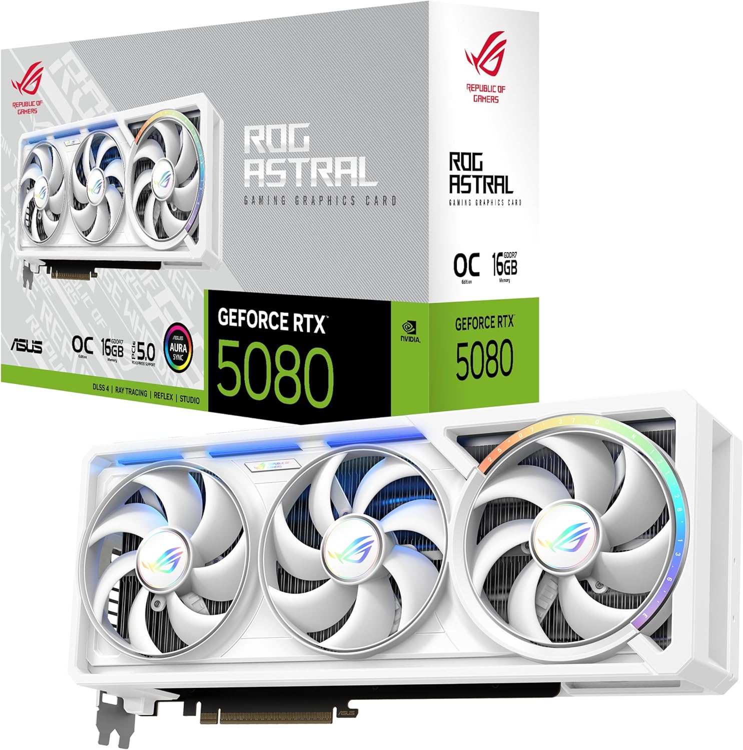 ASUS ROG-ASTRAL-RTX5080-O16G-WHITE GRAPHICS CARD